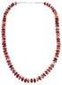 Sterling Silver Red Oyster Shell Southwest Bead Necklace BX120528